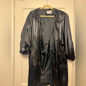 Sz 12 Coat Collectibles feels like satin-subtle animal print  Roomy-runs large